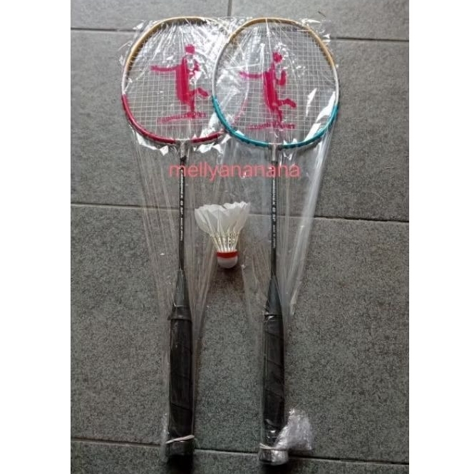 Raket badmiton set 2 raket dan 1 bola kok