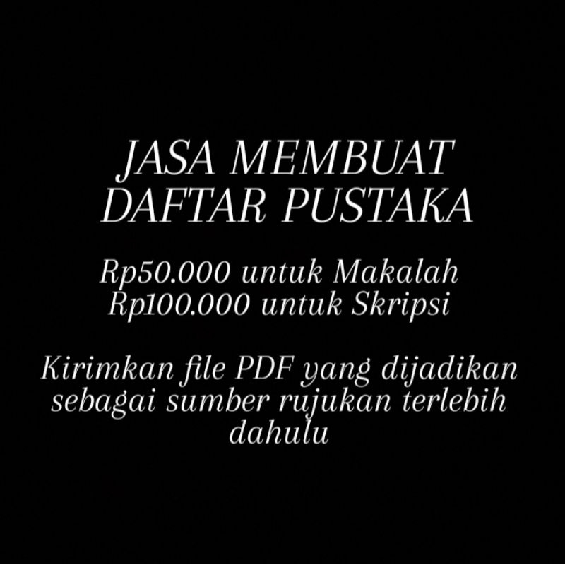 

Jasa Membuat Daftar Pustaka