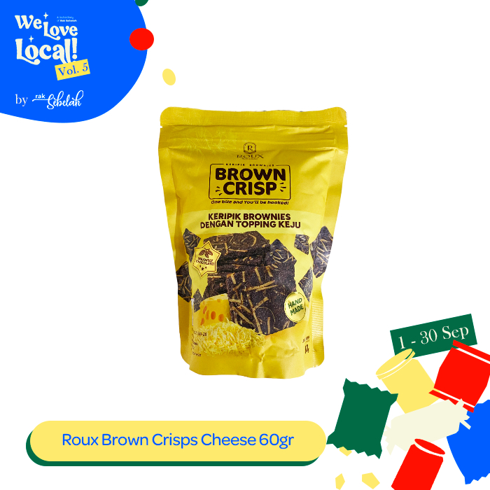 

Roux Brown Crisp Brownies Crispy Kering Cheese 60g - Keripik Brownis