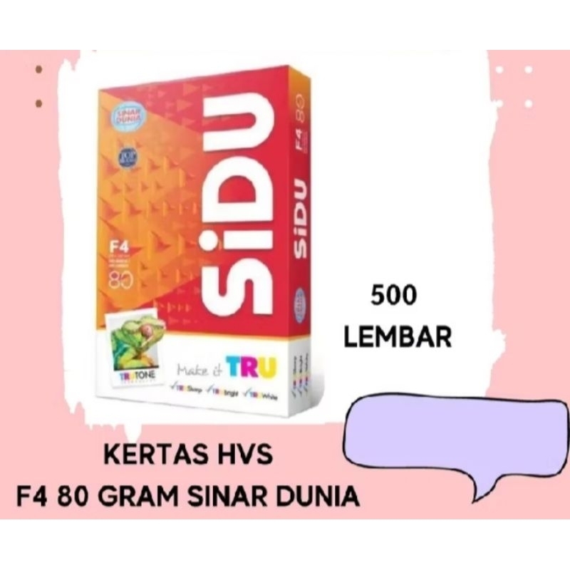 

Kertas HVS Sinar Dunia F4 80gr (1rim)