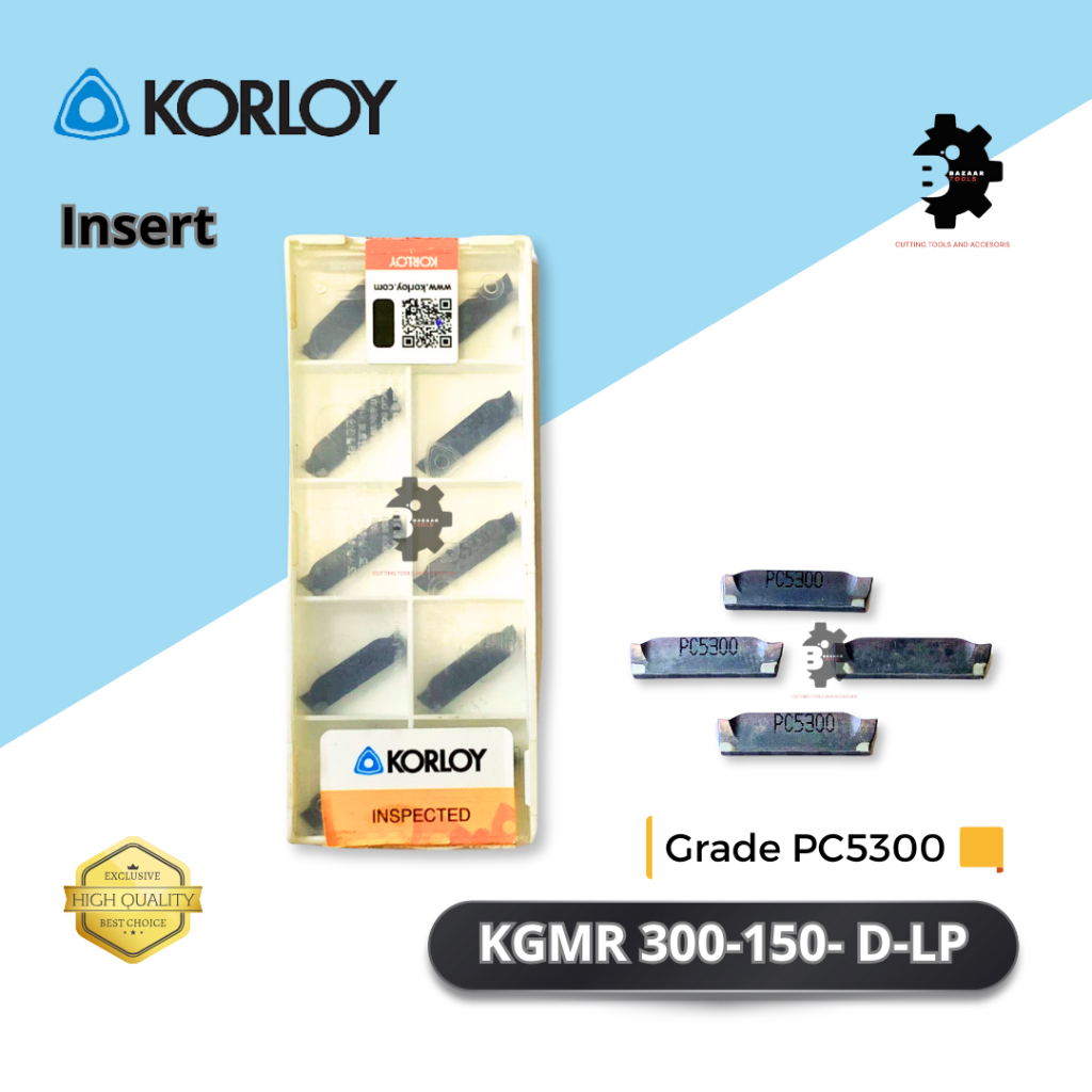 Insert KGMR 300-150- D-LP / Grade PC5300 - Merk Korloy - Insert Pahat Bubut - Pisau Pahat - Baru - O