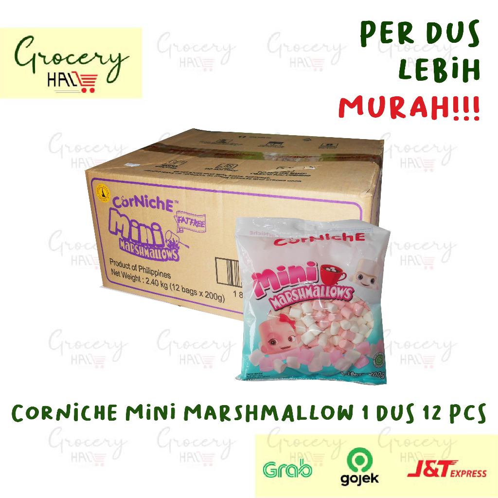 

[ HARGA DUS ] CORNICHE MINI MARSHMALLOW MIX 200 GRAM 1 DUS ISI 12