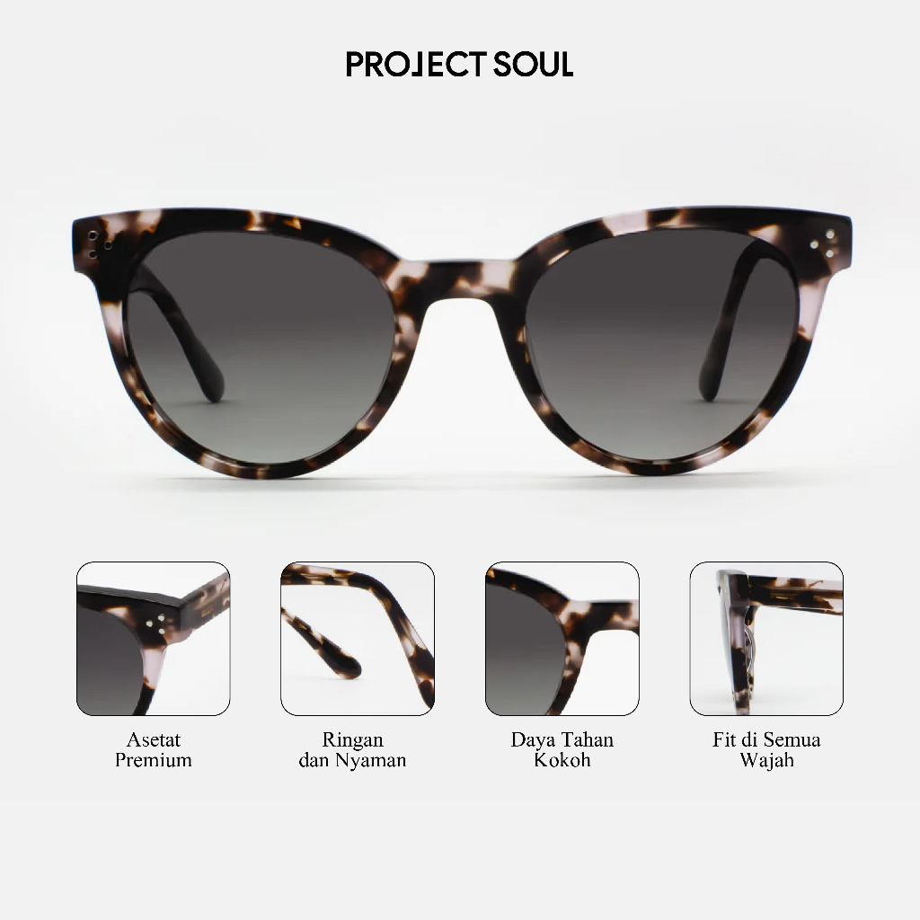 Project Soul - Carmen Sunglasses  | Polarized UV-protection | Kacamata hitam Pria Unisex