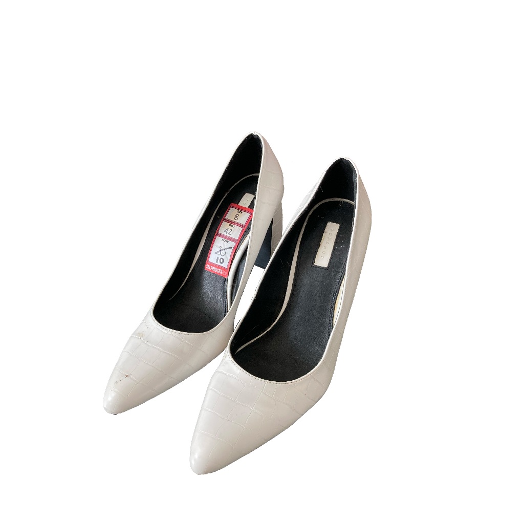 White block heels 10cm GOOD CONDITION