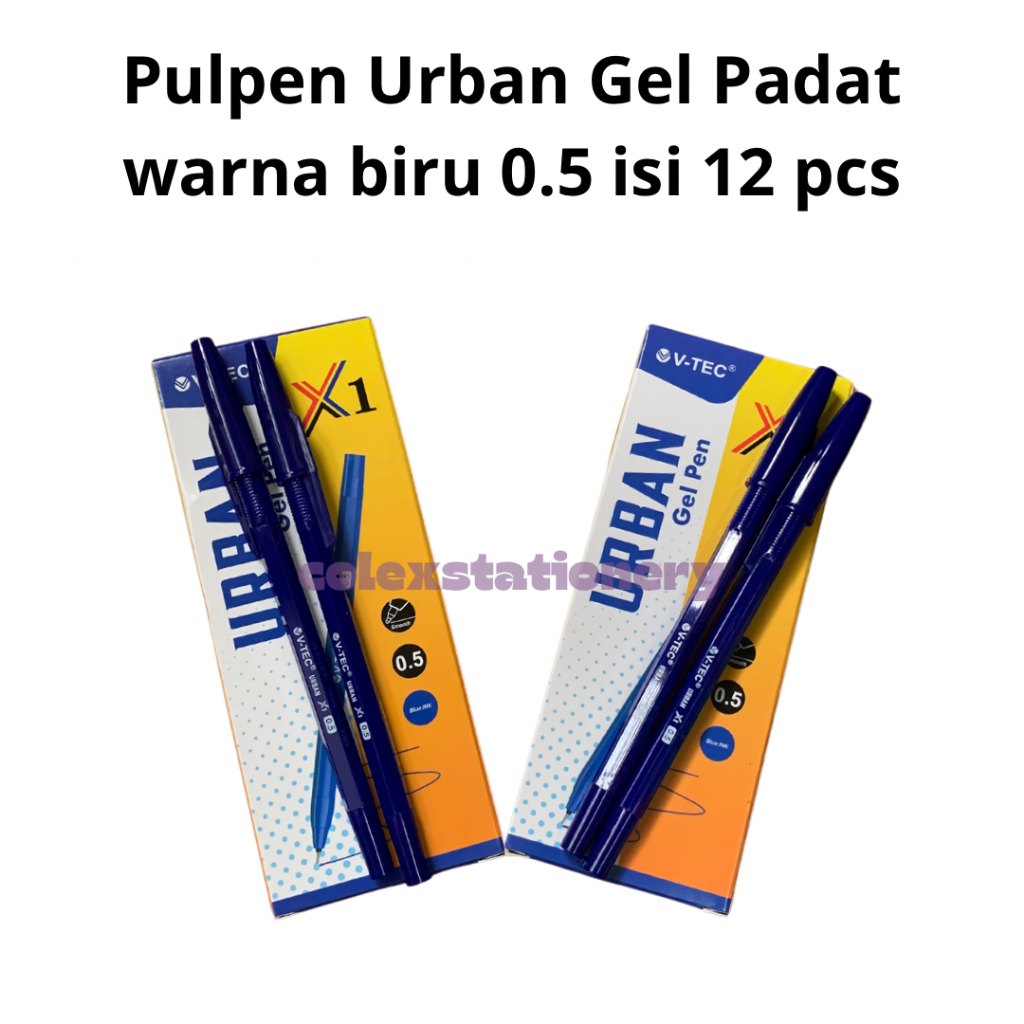 

Pulpen Padat High Quality / Pulpen Padat Murah Warna Biru 0.5 Isi 12 Pcs Urban Vtec