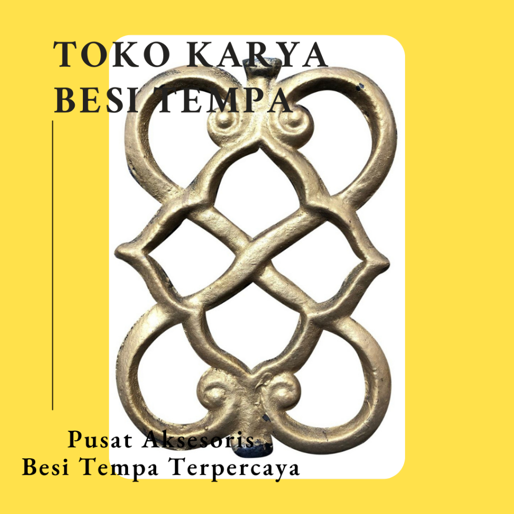 Ornamen Pagar Besi Cor 204 / Ornamen Besi Tempa / Ornamen Pagar Besi dan Tralis / Aksesoris Besi Tem