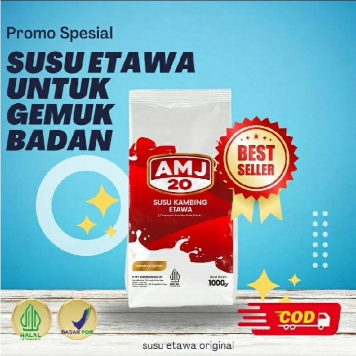 

Susu Kambing Etawa AMJ 20 1kg || Gemuk Badan Pernafasan dan Tulang Sendi