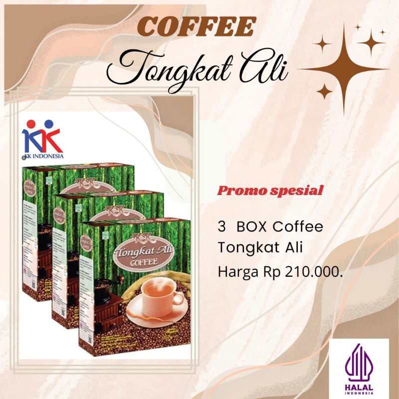 

1 Paket Hemat KK Tongkat Ali Coffee 3 Box