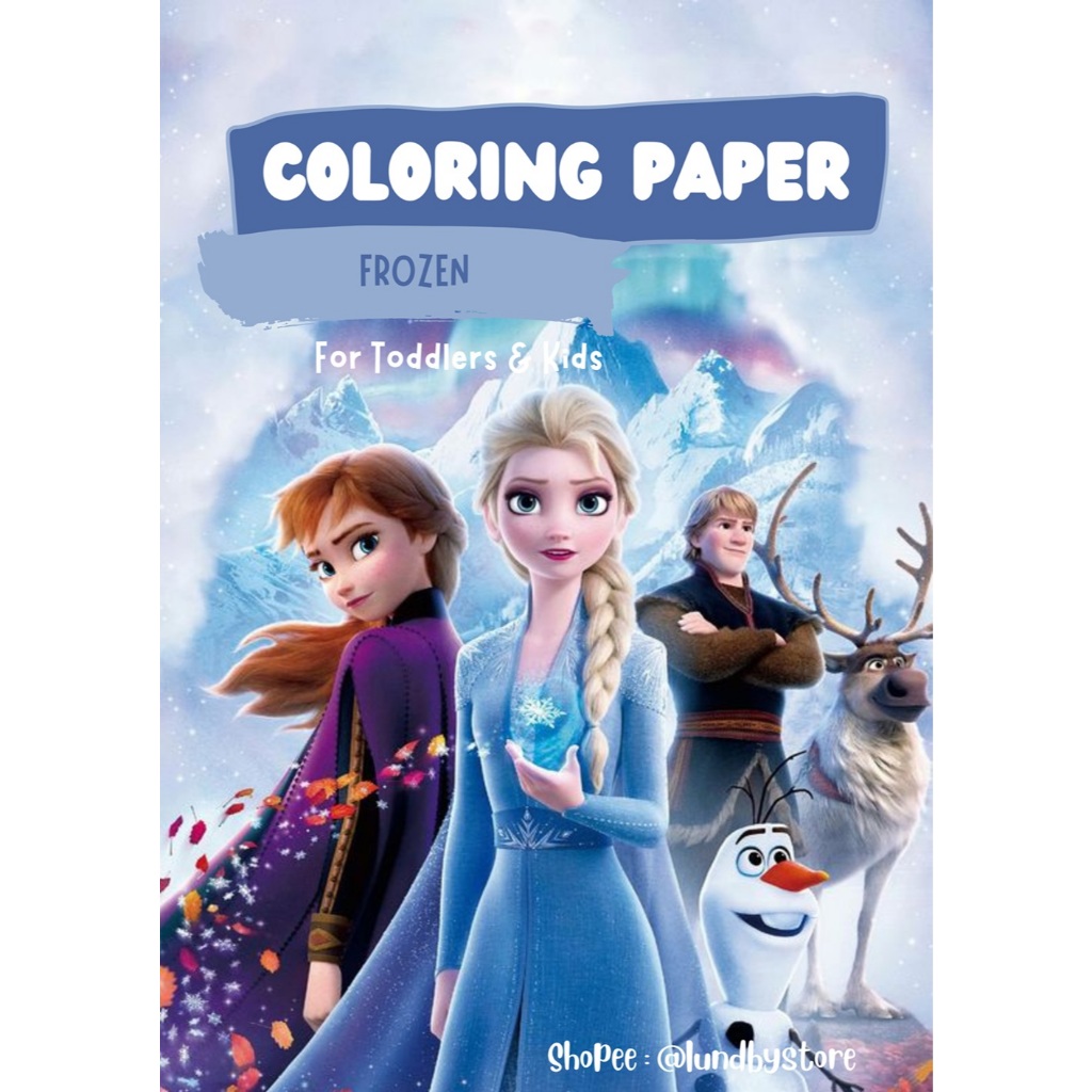 

[ 10 LEMBAR ] KERTAS MEWARNAI / COLORING PAPER TEMA FROZEN