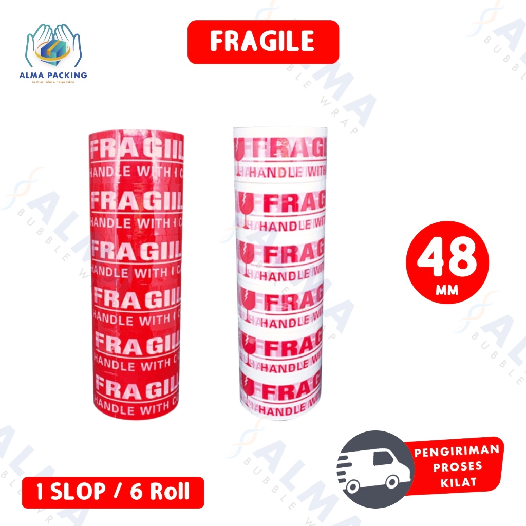 

Lakban OPP Tape / Lakban Fragile Tape 60 Yard (1 Slop)