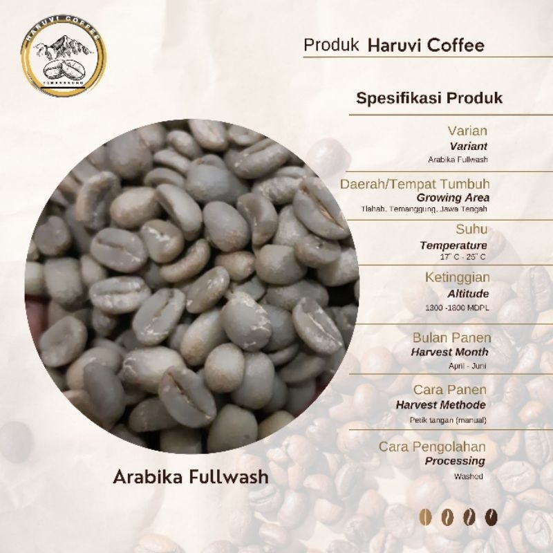 

Green Bean/Roast Bean Arabika Fullwash Grade 1