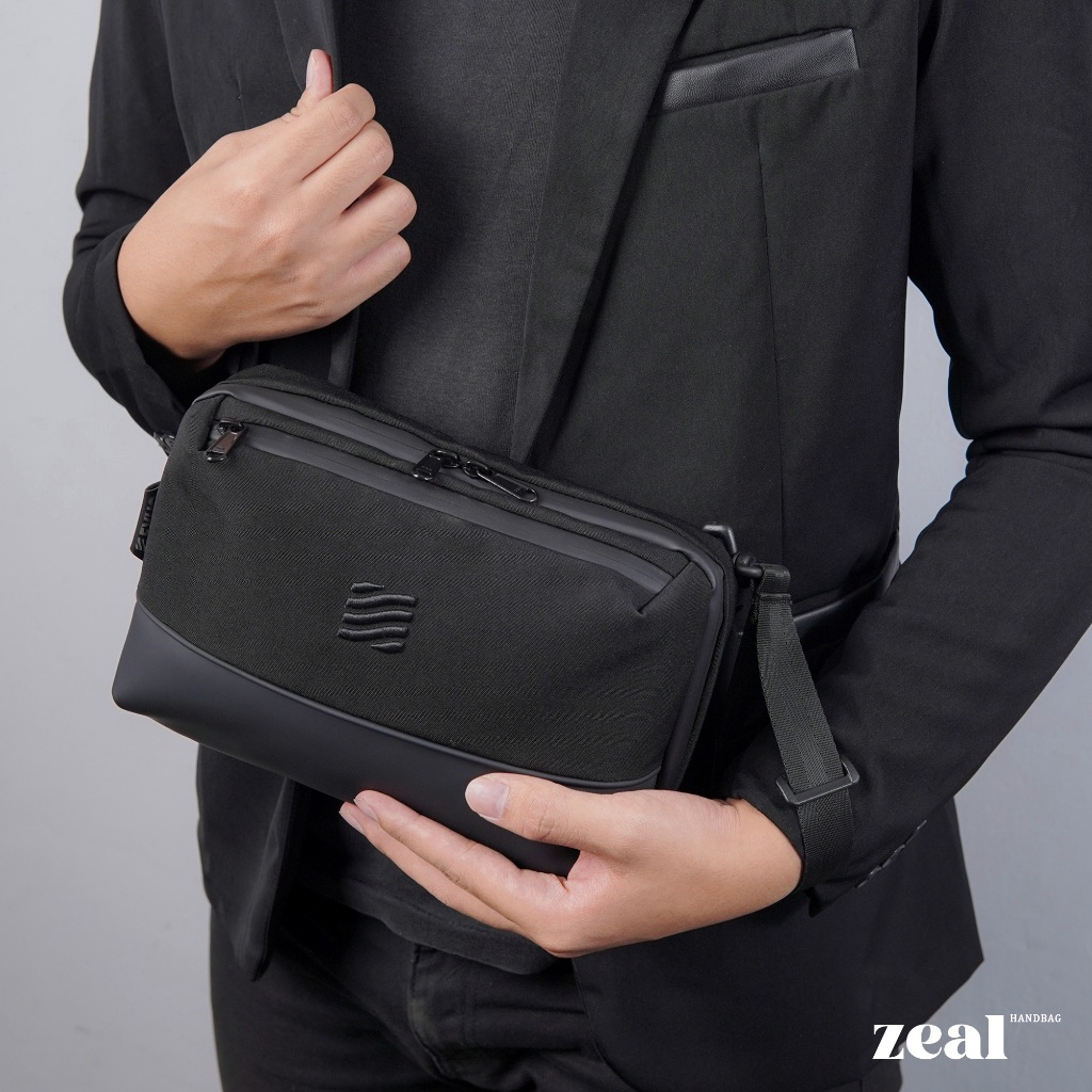 Evho - ZEAL Handbag Exclusive I Tas Selempang Pria anti Air I Slingbag Anti Bara