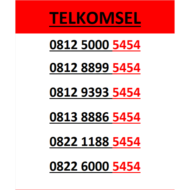 nomor cantik telkomsel simpati seri abab 5454 murah lengkap wn84 1000