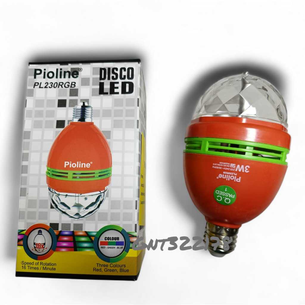 Lampu Disko RGB ROTARY E27 Warna Warni Pioline
