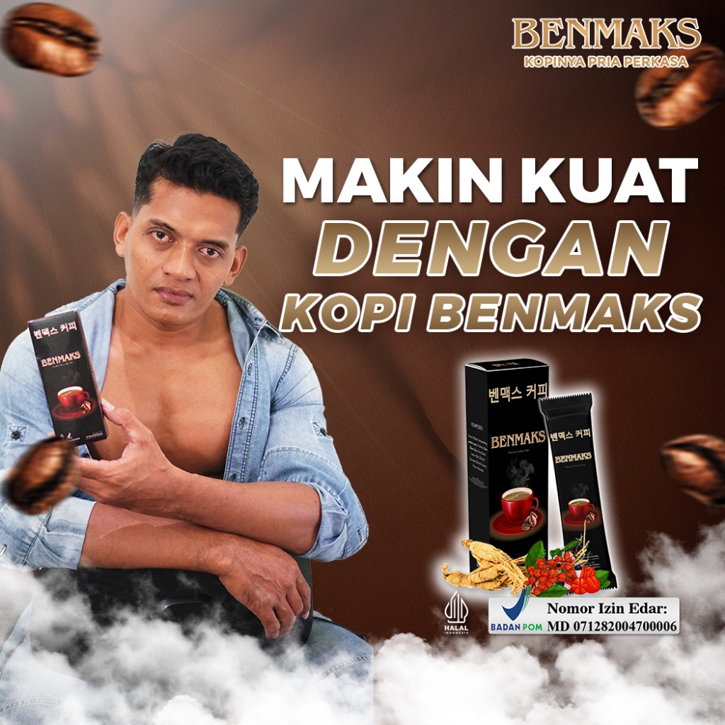 

BENMAKS Paket 5 sachet Kopi Nya Para Pria Tingkatkan Vitalitas Dan Stamina 1 BOX 5 Sachet