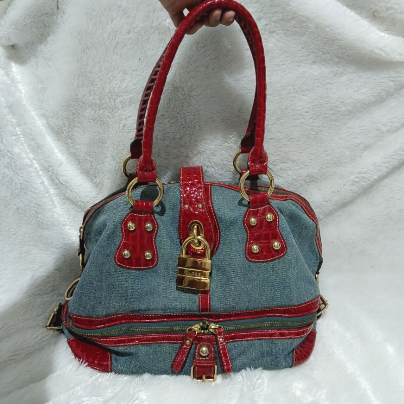 link ka tri/tas tote guess vintage preloved