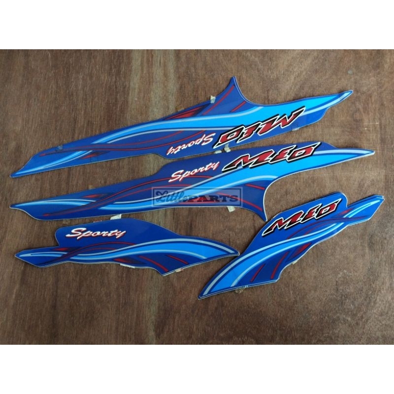 Striping stripe sticker list body bodi yamaha mio sporty cw biru 2005 ori original