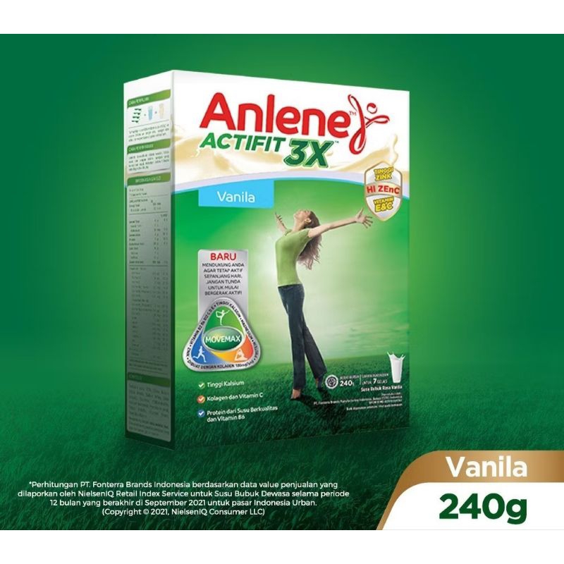 

Anlene actifit 3x rasa vanilla 240g