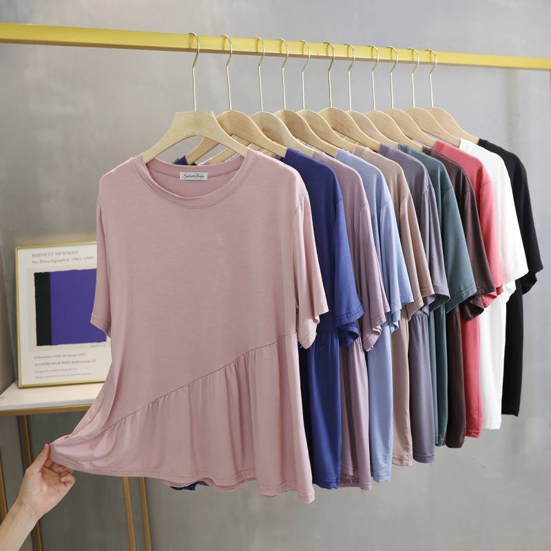 kaos wanita kaos jumbo bahan katun viscose adem dan stretch