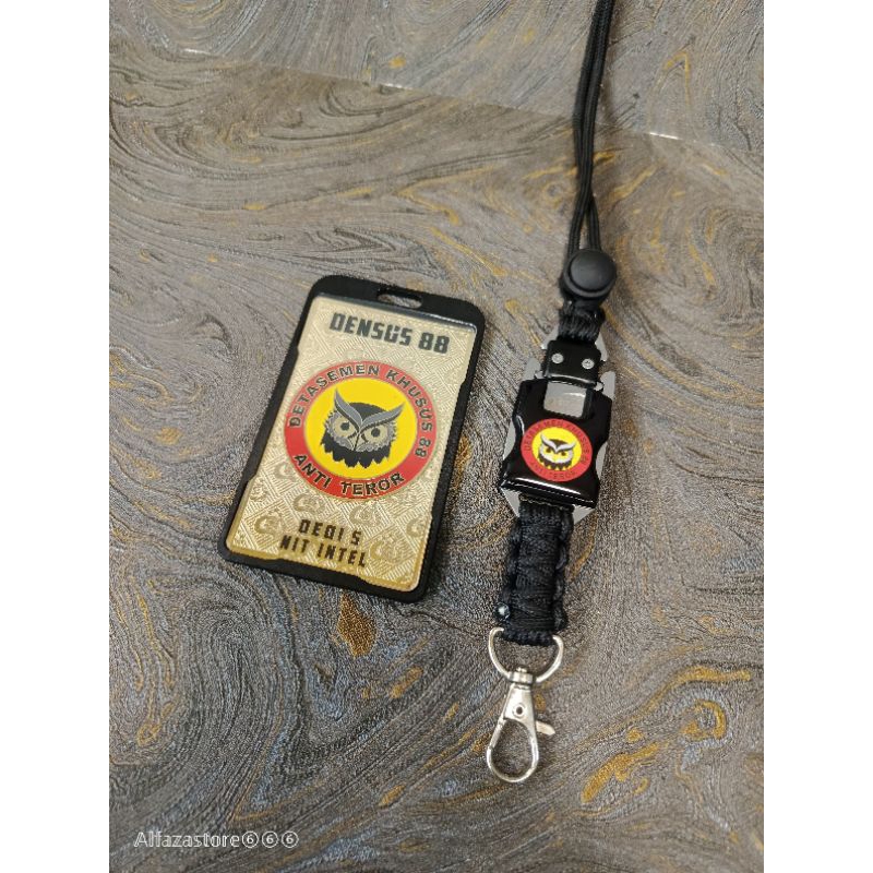 

(LITE) custom id card plat peneng lanyard holder logo densus 88