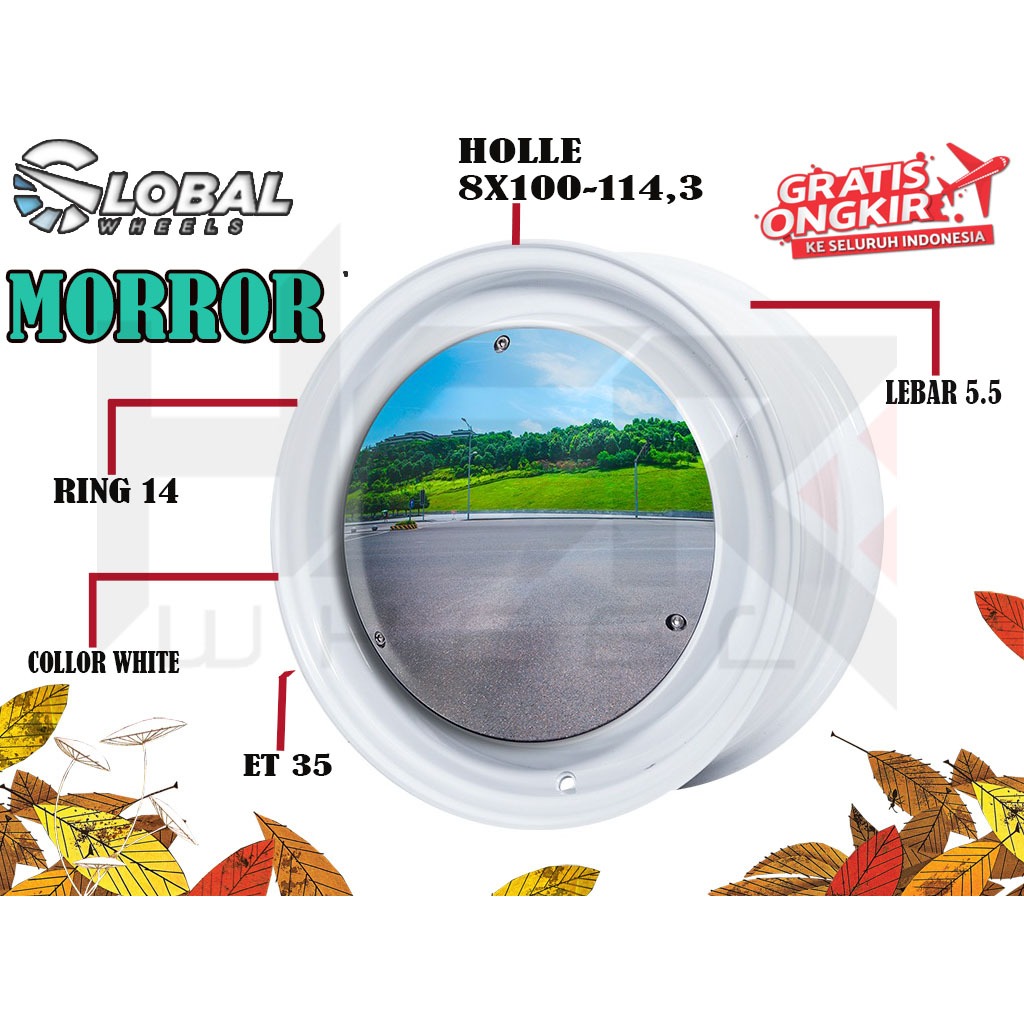 Velg Mobil HSR Mirror Ring 14 Buat Mobil Wuling Air Ev Karimun Picanto Ignis Kijang Kapsul