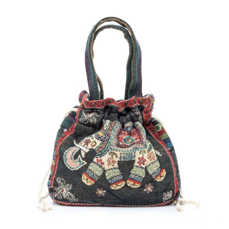TAS THAILAND MINI  POUCH IMPORT SERUT Linen Kecil Kantung  - TAS GAJAH OWL ALA THAILAND BANGKOK BORD