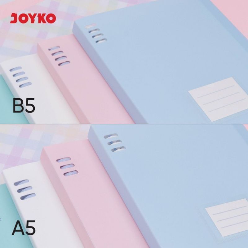 

JOYKO Binder Note BN-102 A5~B5 - Pastel Colour Warna Pastel