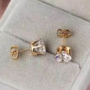 anting tusuk mata satu Nagita - Emas 375/8k