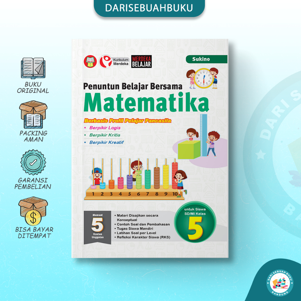 Buku MATEMATIKA SD Kelas 5 - Sukino - Kurikulum MERDEKA - Buku Pelajaran SD/MI