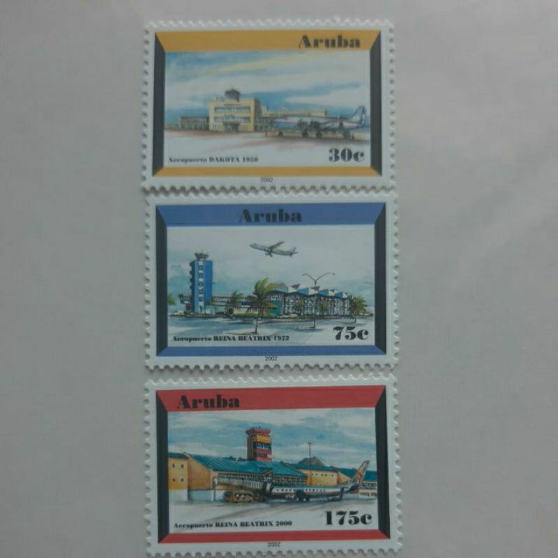 

Perangko Aruba tahun 2002 Aeropuerto REINA BEATRIX set 3 prangko