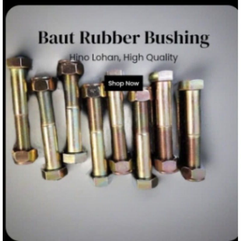 Baut Dingdong pendek Hino Lohan Hino 500 / Baut Rubber Bushing