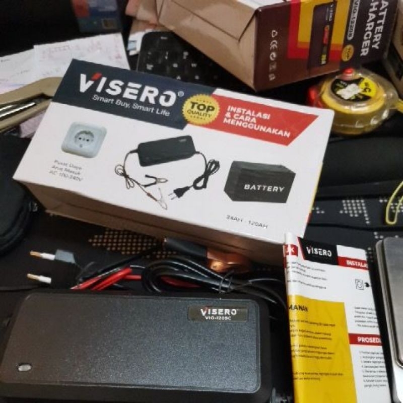 charge cas aki baterai battery charger 5A Visero VIO-1205C