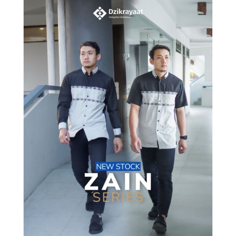 BAJU KOKO DZIKROYAT TERBARU KOKO KEKINIAN KOKO HITAM LENGAN PANJANG KEMKO DZIKRAYAAT ZAIN BLACK KEME