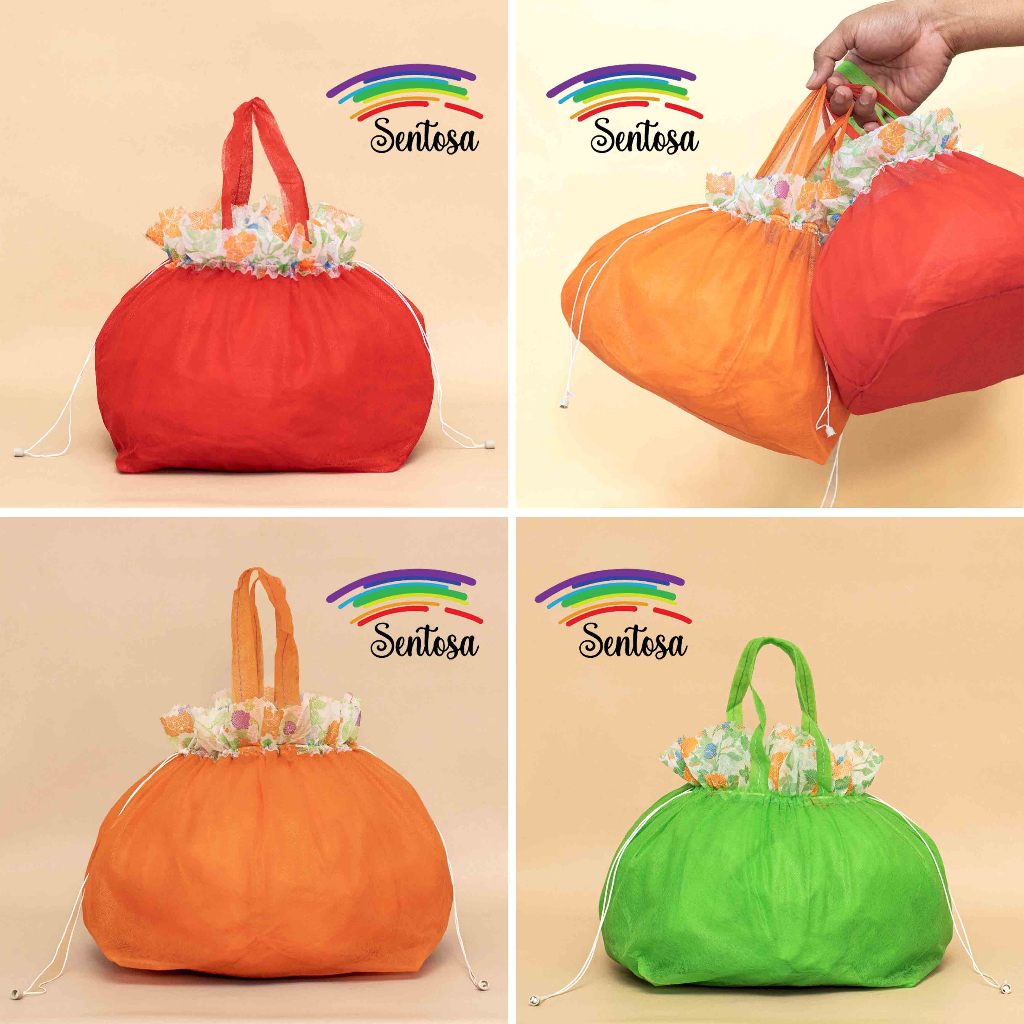 TAS BERKAT HAJATAN MODEL SERUT / TAS HAJATAN / TAS SYUKURAN UNTUK BOX NASI  ISI 12 PCS