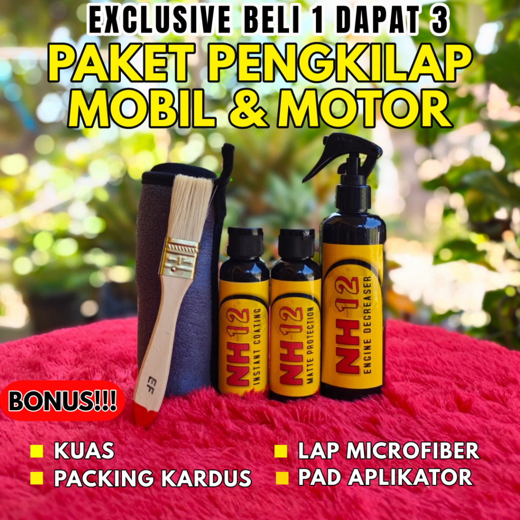 NH12 Pembersih Kerak Mesin Engine Degreaser Blok Mesin Cairan Pengkilap Bodi Motor Mobil Glossy Doff