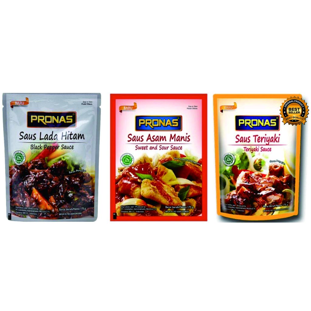 

Pronas Styr Fry Sauce Black Pepper / Teriyaki / Barbeque / Pronas Sauce Pouch / PRONAS - SAUS MASAK / Stir Fry Sauce 175gr - 195gr