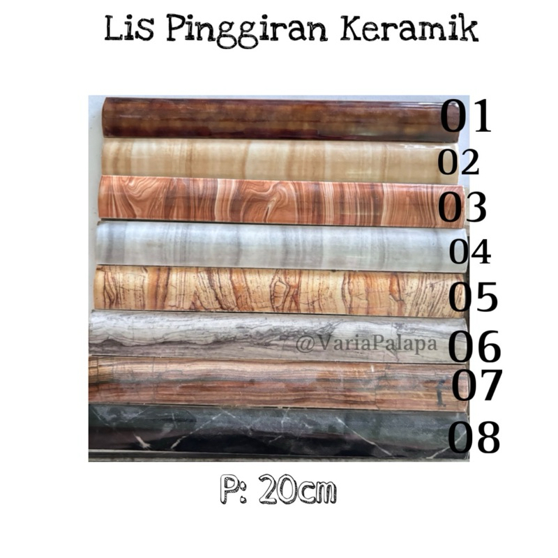 LIS SUDUT LIST PINGGIRAN GRANIT KERAMIK TILE TRIM SUDUT BON BON KUKU MACAN 20CM