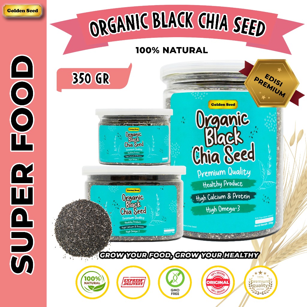 

[EDISI PREMUM] ORGANIC BLACK CHIA SEED 350 GRAM PREMIUM QUALITY