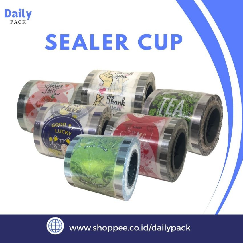 Plastik Lid Sealer Cup isi 1200 pcs| Plastik Cup Sealer | Cup Sealer Termurah|Banyak Motif