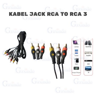 KABEL JACK RCA TO RCA 3 KABEL K2026 KABEL JACK RCA MATA IKAN KABEL DVD SPEAKER AUDIO TV