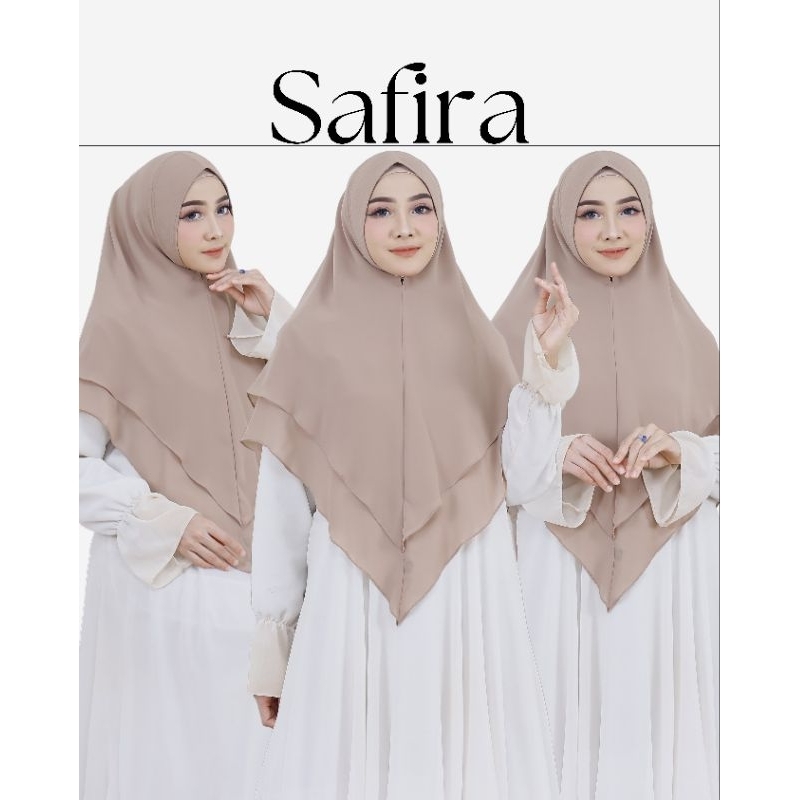 Khimar Syari Safira Series bahan Ceruty Babydoll Armani by Mediva Official