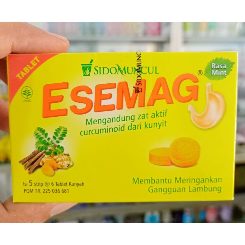 Esemag Tablet Sidomuncul Box Isi 5 Strip | Obat Maag | Obat Asam Lambung