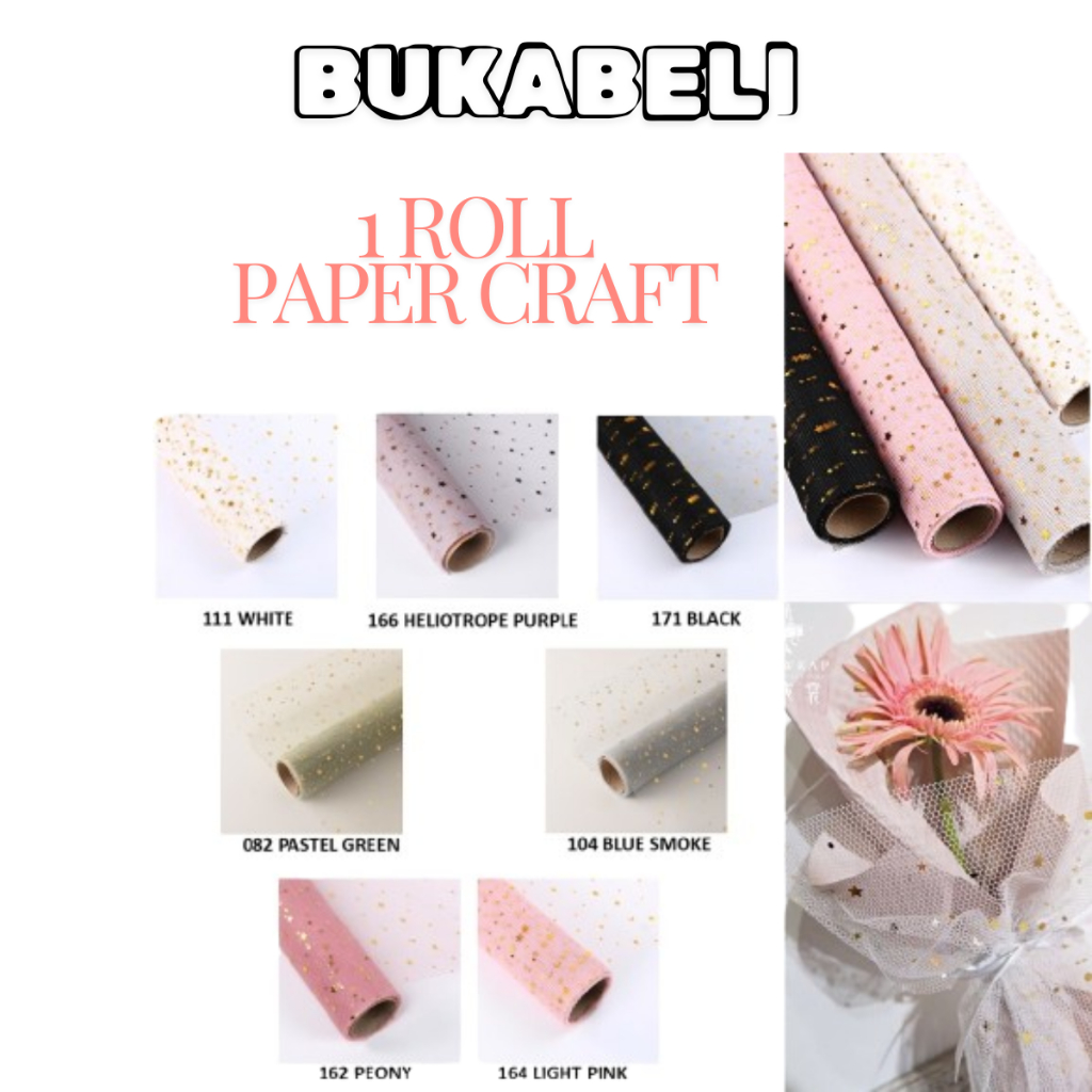 

BUKABELI COD Flower Wrapping Paper / Kertas Buket Jaring Roll Pembungkus Bunga Hand Bouquet / kertas cellophane KB47