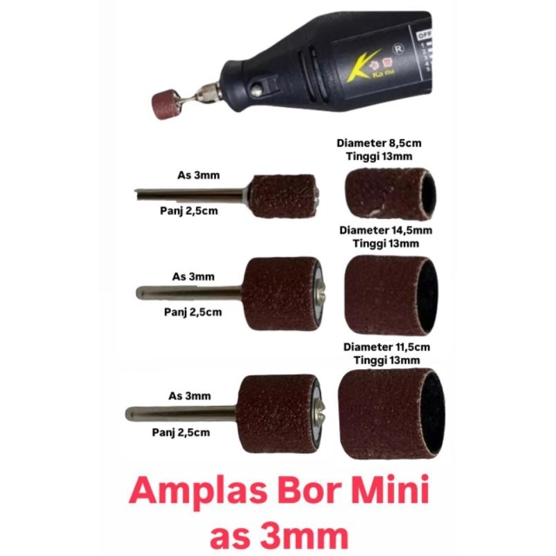 Amplas Bor Mini As 3mm