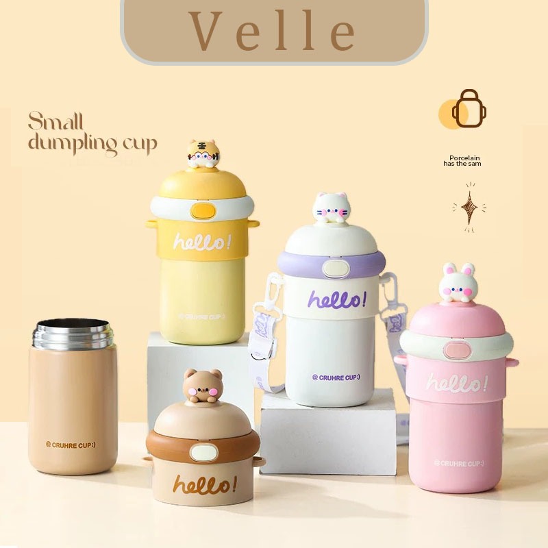 VELLE Mug Cup Kartun / Gelas Tumbler Gelas/ Tumbler Kopi / Cangkir Kopi / Tumbler Anak Karakter / Tu