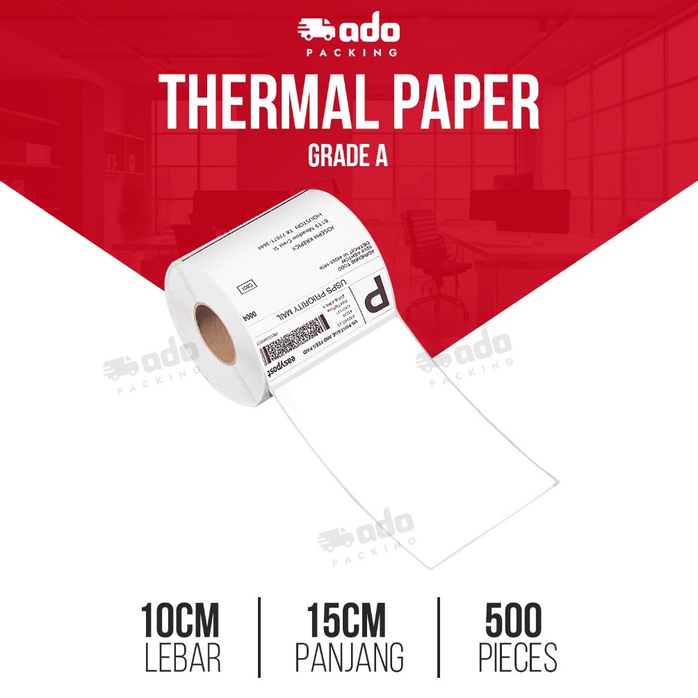 

Kertas Label Thermal 1x15 mm isi 5 Pcs Label thermal barcode Roll A6 ADO Packing DQ6EQ6377