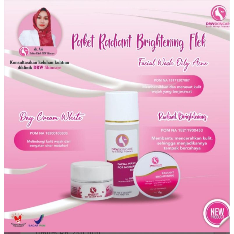 DRW SKINCARE RADIANT BRITHENING | PAKET BASIC | PAKET STANDAR | OBAT FLEK | OBAT FLEK HITAM | OBAT M