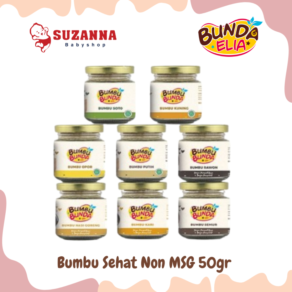 

Bumbu Bunda Elia Bumbu Sehat Non MSG Non Pengawet - Bumbu Penyedap MPASI