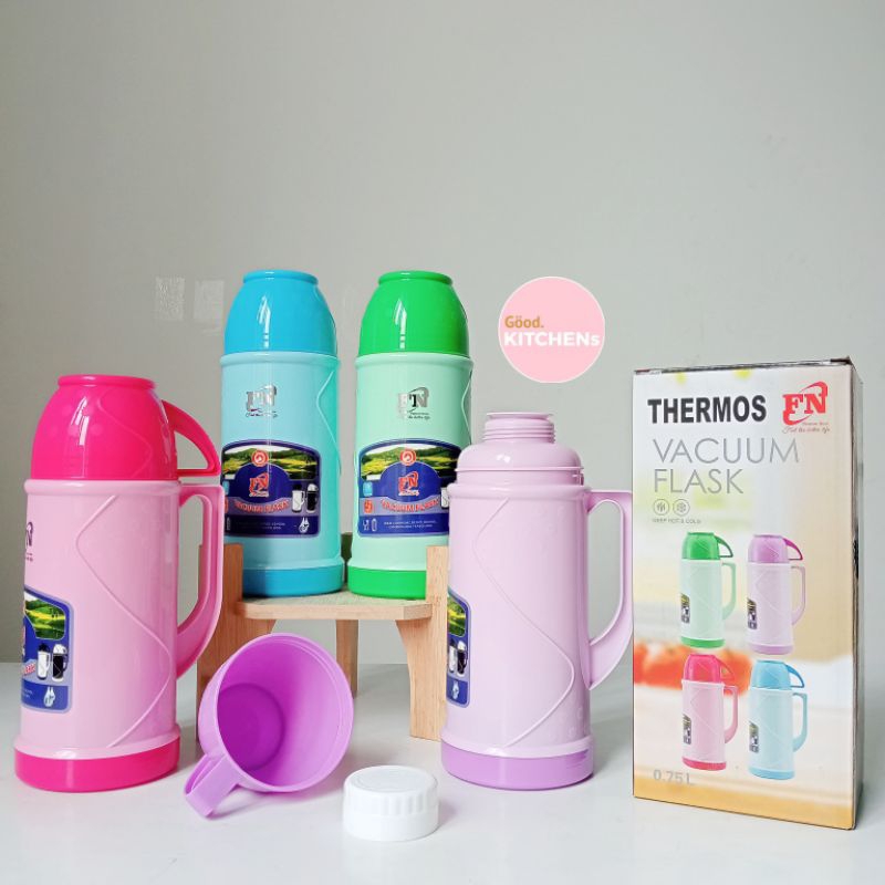 G198 TERMOS THERMOS TREMOS (BODY LEBIH TEBAL) TAHAN PANAS TERMOS ROMANCE TABUNG KACA BELING