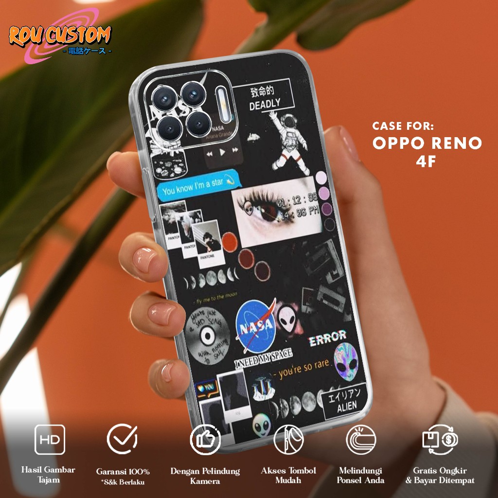 Case OPPO RENO 4F - Casing OPPO RENO 4F [ NASA ] Silikon OPPO - Case Hp - Case Mewah - Cassing Hp - 